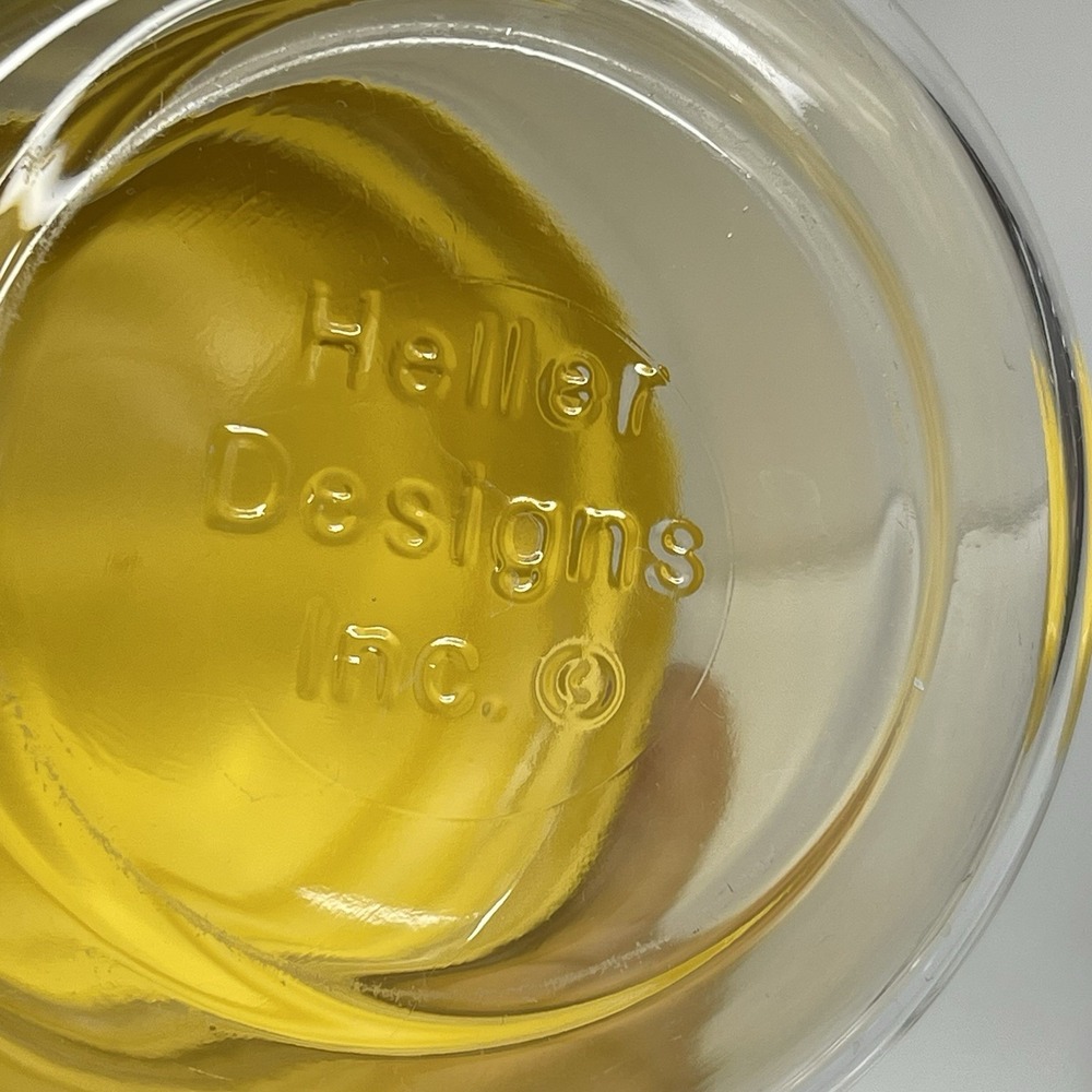 Heller Designs Massimo Vignelli Vintage Yellow Lid Jars Canisters MCM Set Of 3 - Picture 4 of 11